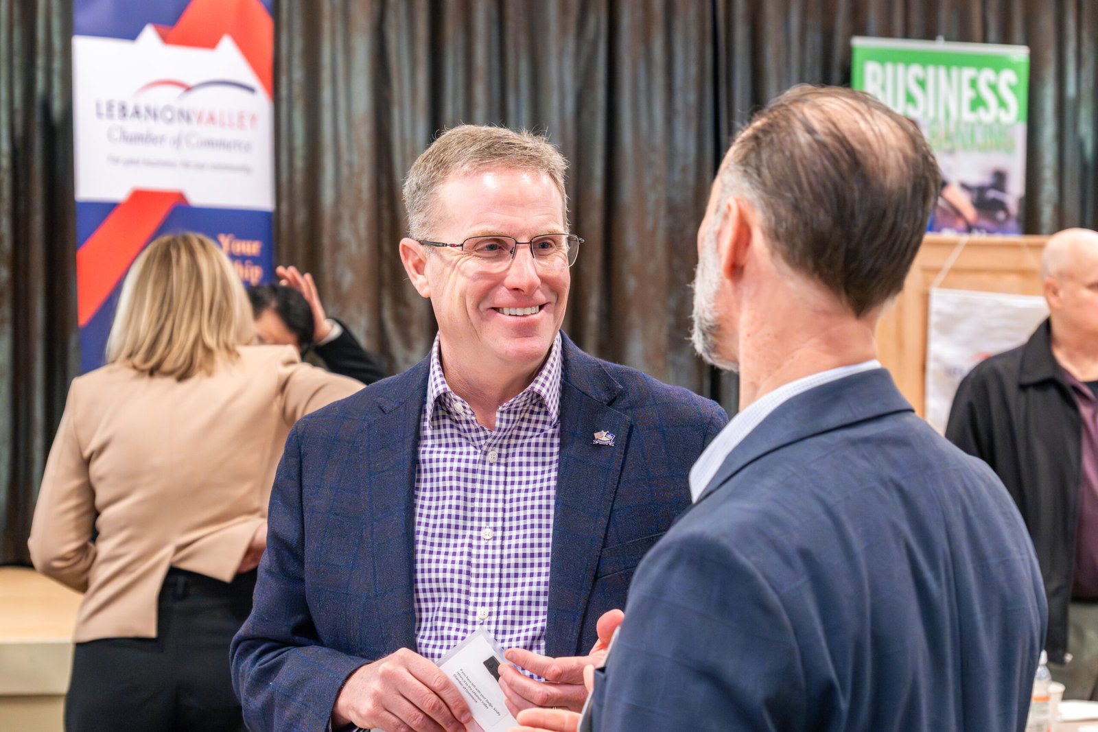 Candid interaction at a conference event