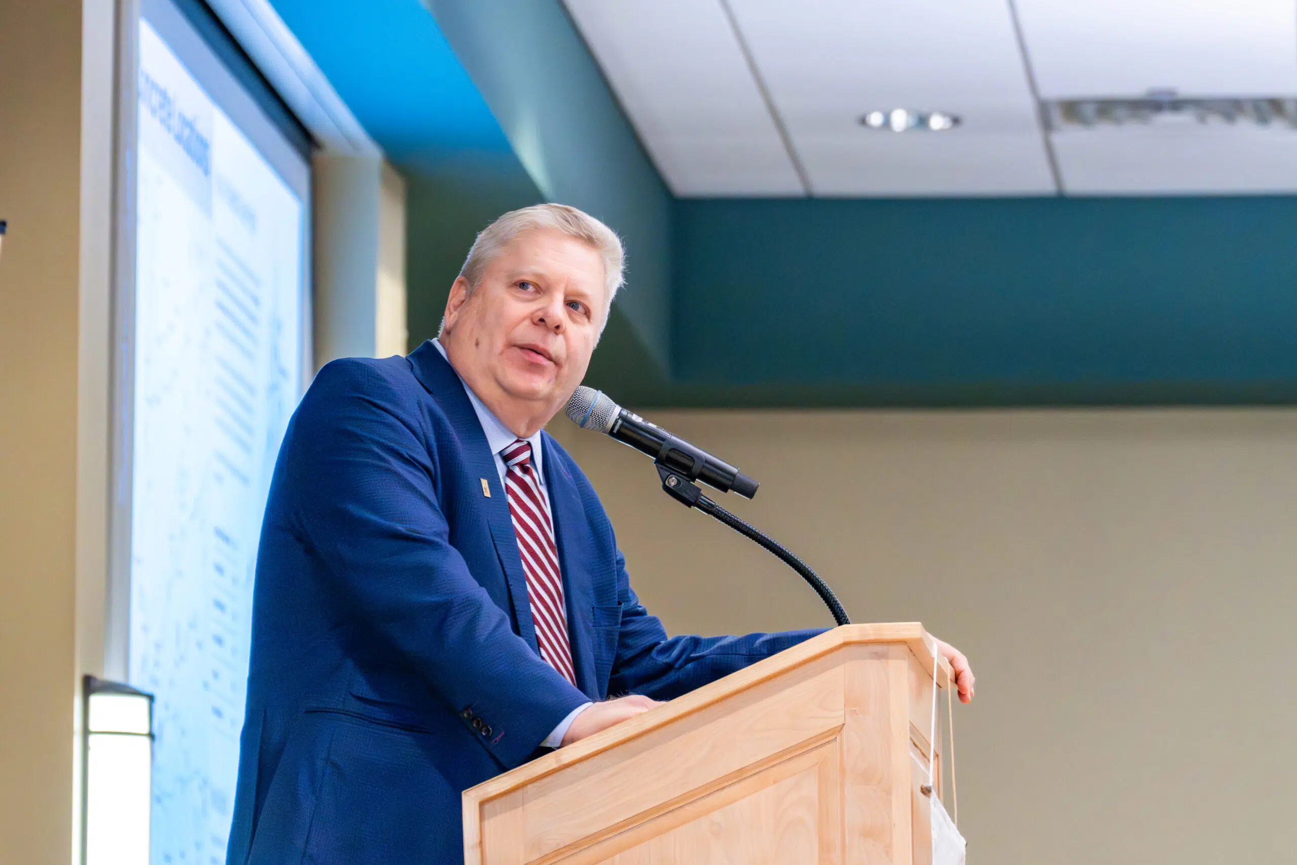 Speaker talking at a conference event