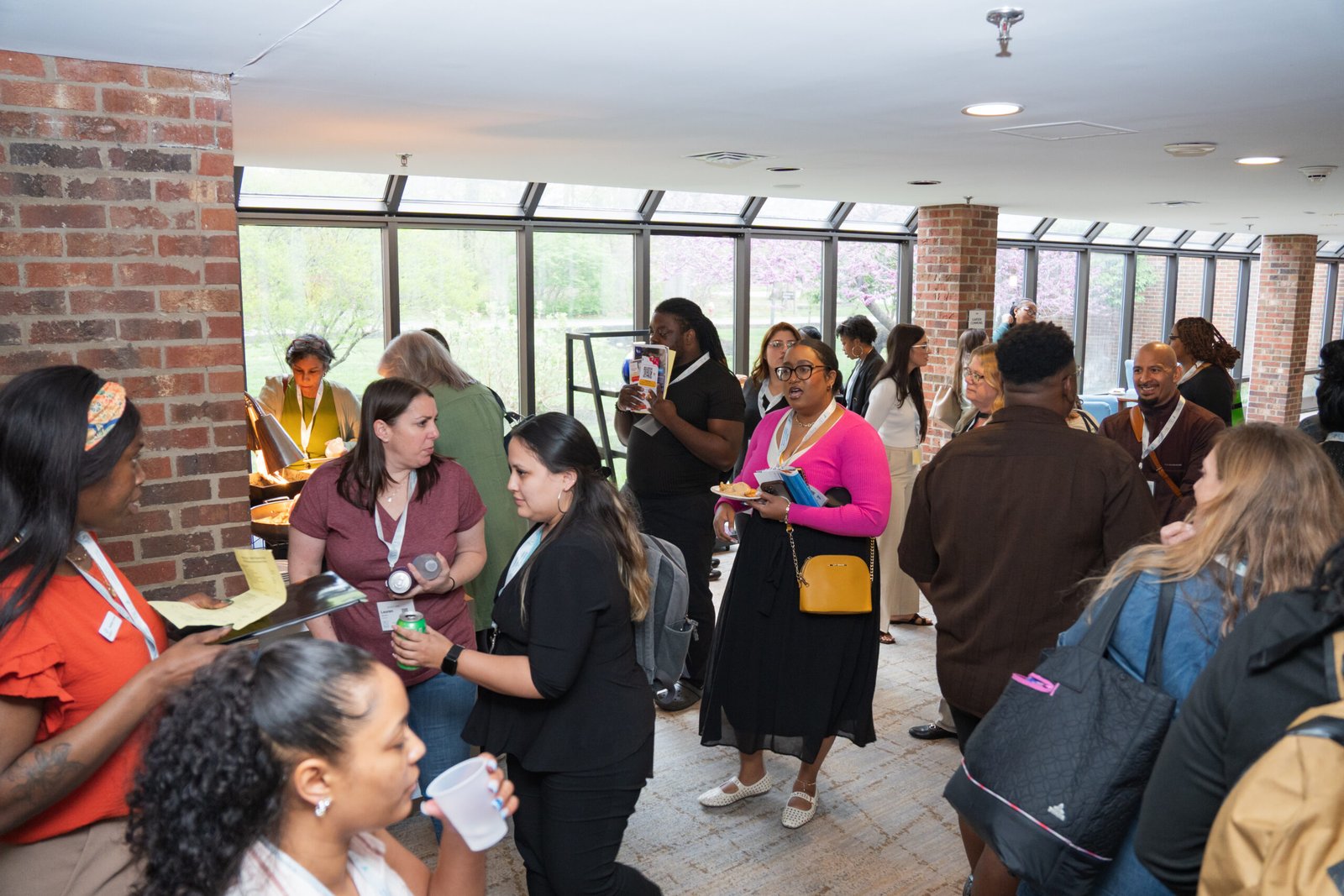 Wide shot of NJSACC Conference hallways
